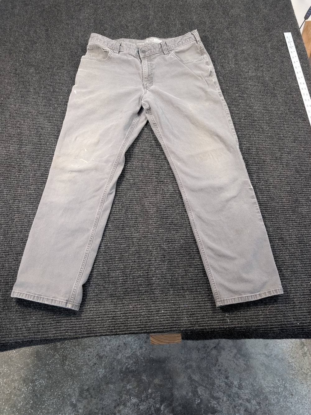 Carhartt Rugged Flex Canvas Work Pants Gray 36 X 32